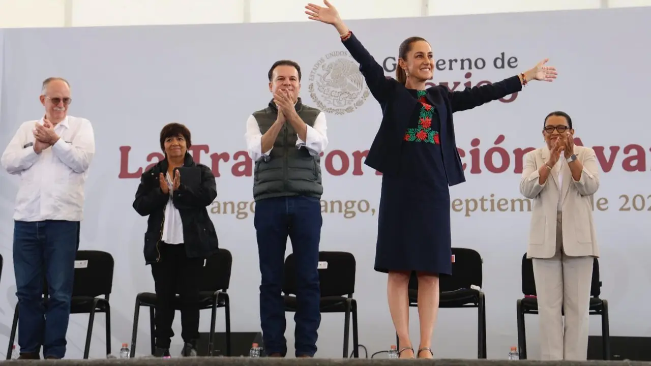 El gobernador Esteban Villegas refrendó su reconocimiento a la presidenta Claudia Sheinbaum. Foto: Gobierno de México.