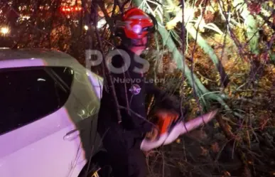 Hombre muere tras fuerte choque contra un árbol en Apodaca