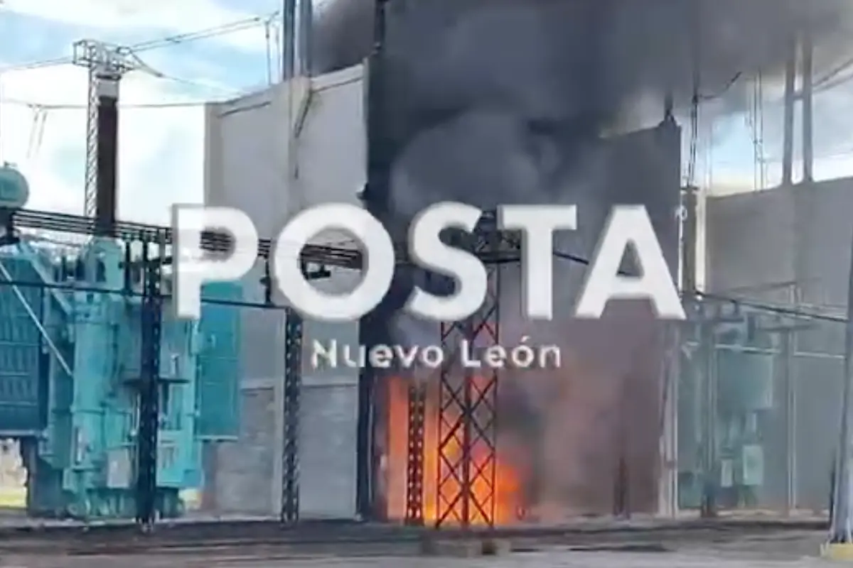 Incendio en subestación eléctrica de El Carmen moviliza a Protección Civil de Nuevo León. Foto: POSTA.