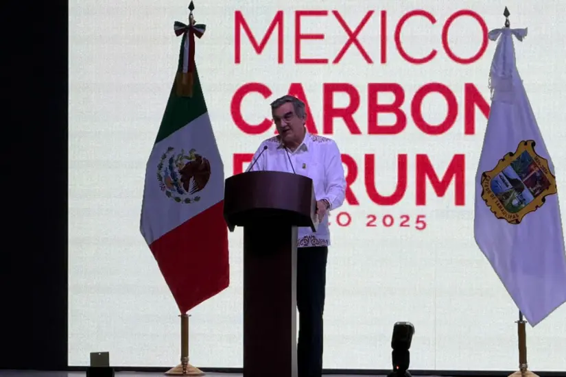El gobernador Américo Villarreal Anaya inauguró los trabajos del foro internacional. Foto: Axel Hassel