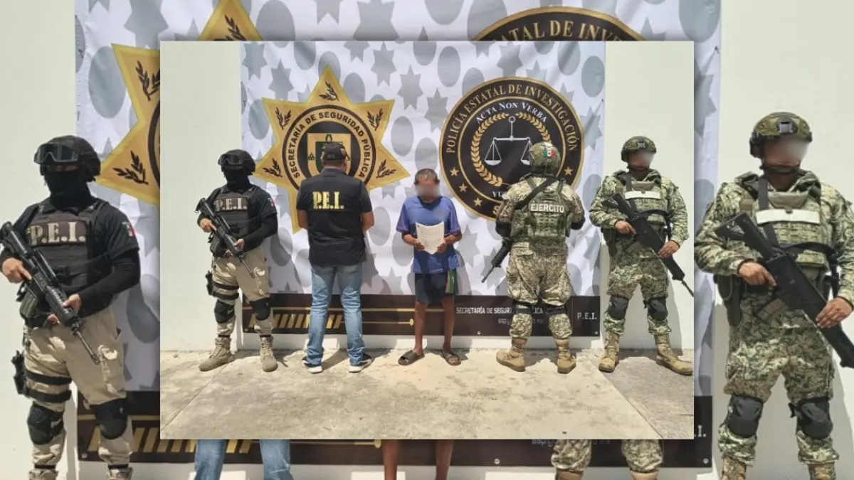 El detenido es un hombre de 62 años, originario de Tecoh, Yucatán Foto: SSP Yucatán