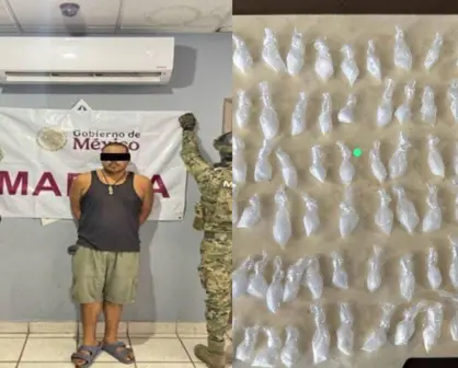 Detienen a sujeto en Loreto con presunta droga tras intentar escapar