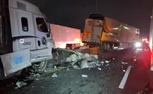 VIDEO | Choque de tráileres provoca caos vial en la carretera a Saltillo