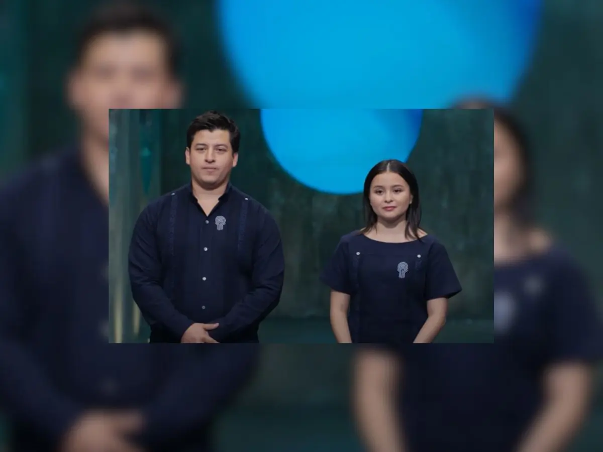 Marco Herbert y Cristina Camelo presentaron su emprendimiento en el programa Shark Tank México que consiste en la venta y distribución de la pasta de chukum.- Fuente Shark Tank México