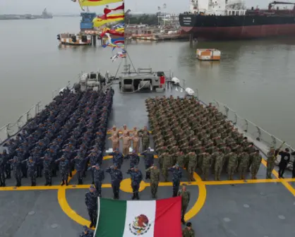 Zarpan de Tampico más de 400 elementos navales para participar en ejercicio militar internacional