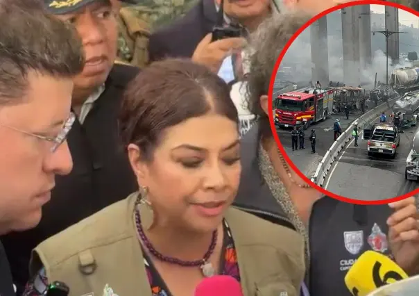VIDEO | Explosión de pipa en Iztapalapa: esto dijo Clara Brugada sobre el apoyo a los heridos
