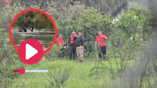 VIDEO| Captan momento de la desaparición de hombre que murió ahogado en El Pueblito