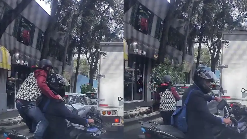 VIDEO | Motociclistas armados asaltan a conductor en Colonia Roma y huyen por ciclovía de CDMX