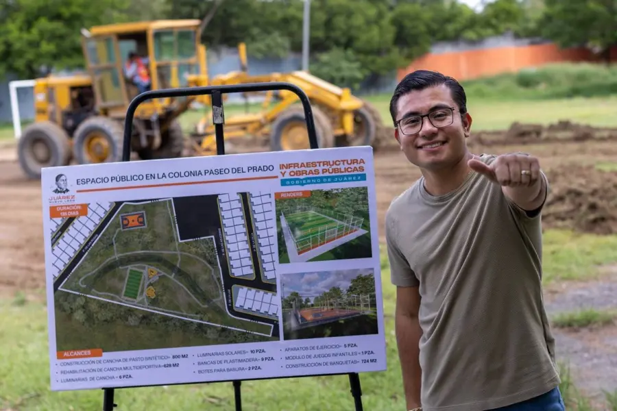 Félix Arratia transforma Juárez con rehabilitación del Espacio de Unidad Paseo del Prado
