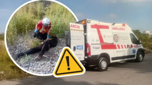 Hombre es embestido por el tren en Ramos Arizpe, está grave