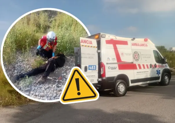 Hombre es embestido por el tren en Ramos Arizpe, está grave