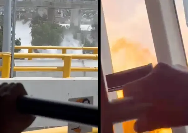 VIDEO | Explosión de pipa en Puente de la Concordia deja atrapados a usuarios de Trolebús en CDMX