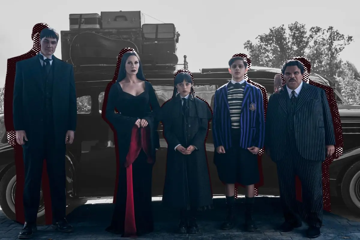La segunda temporada de Merlina ya está disponible en streaming. FOTO: CANVA/Netflix/IMDb