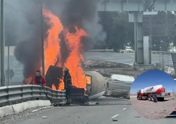 VIDEO | Momento exacto de la explosión de una pipa en el Puente de la Concordia, Iztapalapa