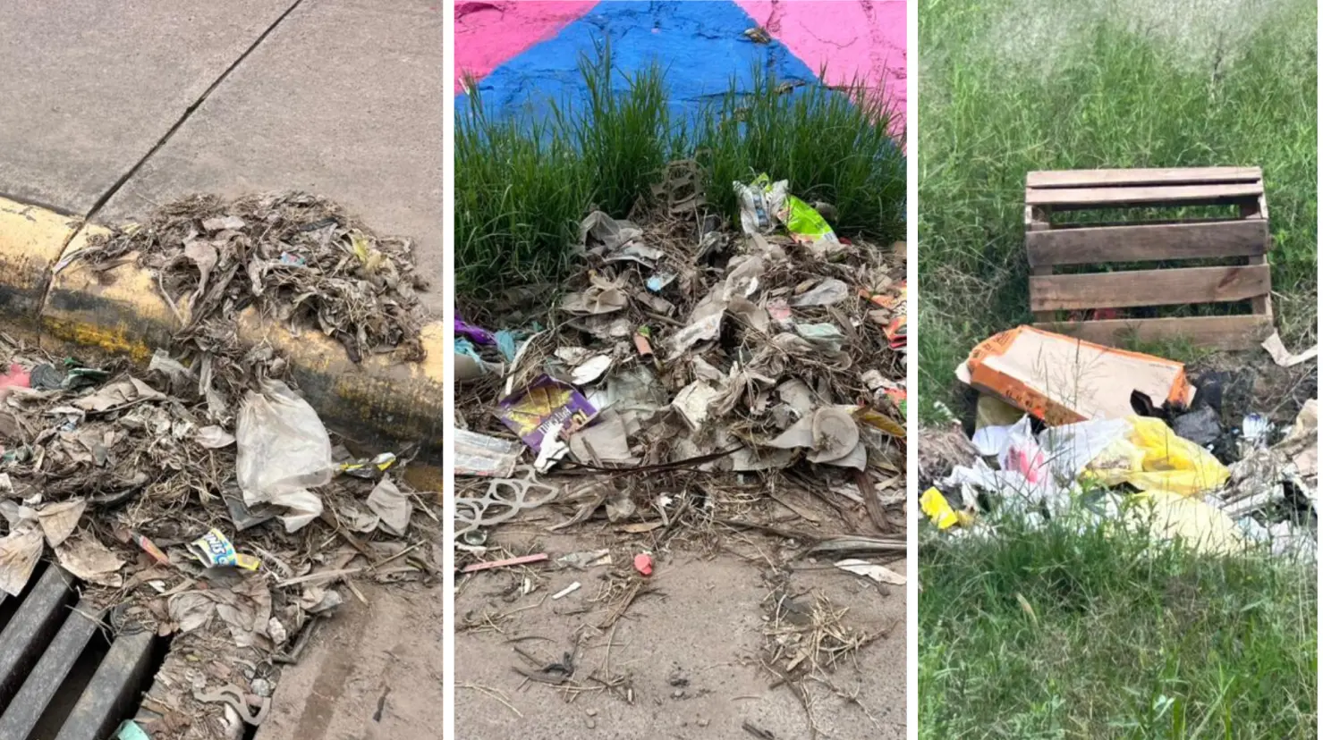 Una costumbre que tienen los duranguenses es tirar la basura mismas que provocan inundaciones. Foto: Alejandro Ávila.