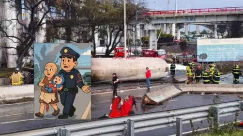 "Solo pensaba en salvarle la vida": la historia del policía que rescató a Alicia y su nieta en Iztapalapa