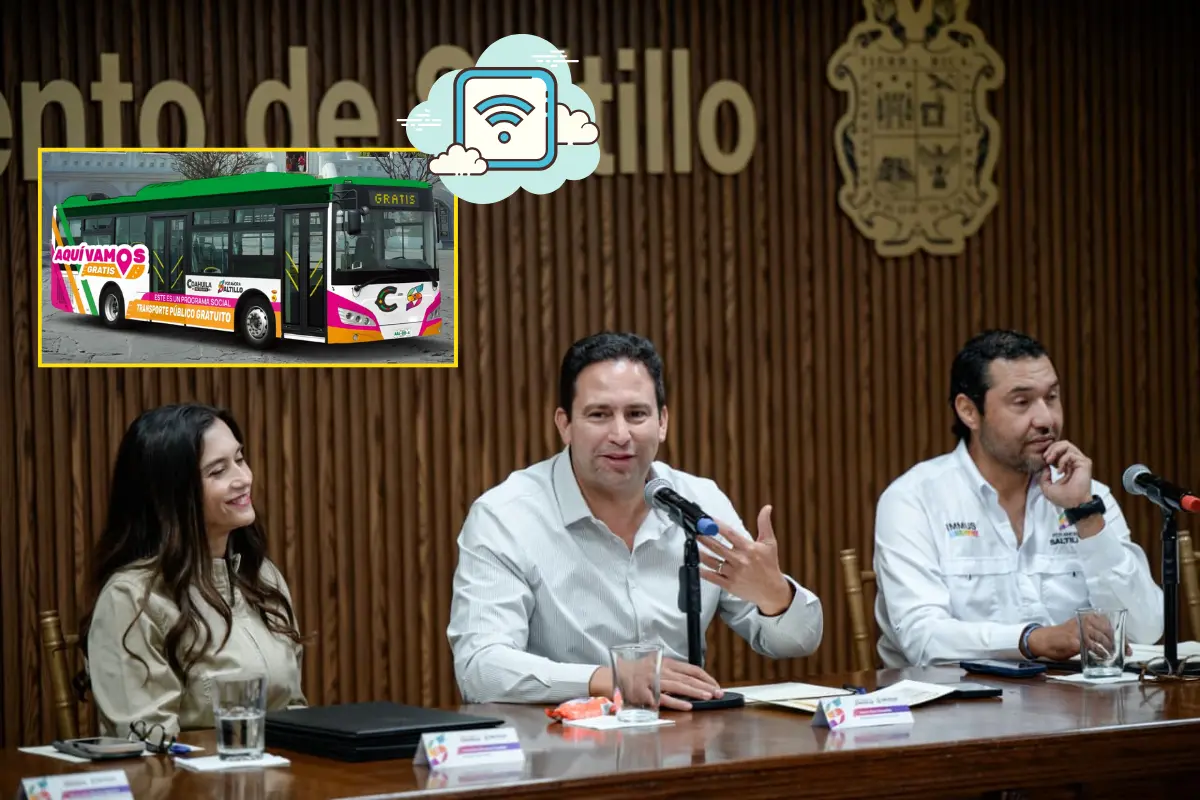 Quienes ya cuenten con tarjeta Saltibús podrán seguir utilizándola, mientras que los usuarios de tarjeta NET verán su saldo transferido automáticamente a la nueva tarjeta Aquí Vamos Gratis./ Foto: Gobierno Municipal de Saltillo/ Canva