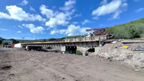 VIDEO | Así luce el puente de la carretera Durango - Parral dañado por las lluvias y ya reparado