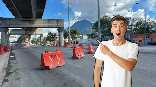 Así funciona el nuevo carril a contraflujo en Monterrey por obras de la Línea 6 del Metro