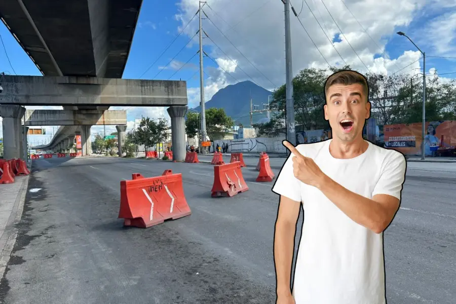 Así funciona el nuevo carril a contraflujo en Monterrey por obras de la Línea 6 del Metro