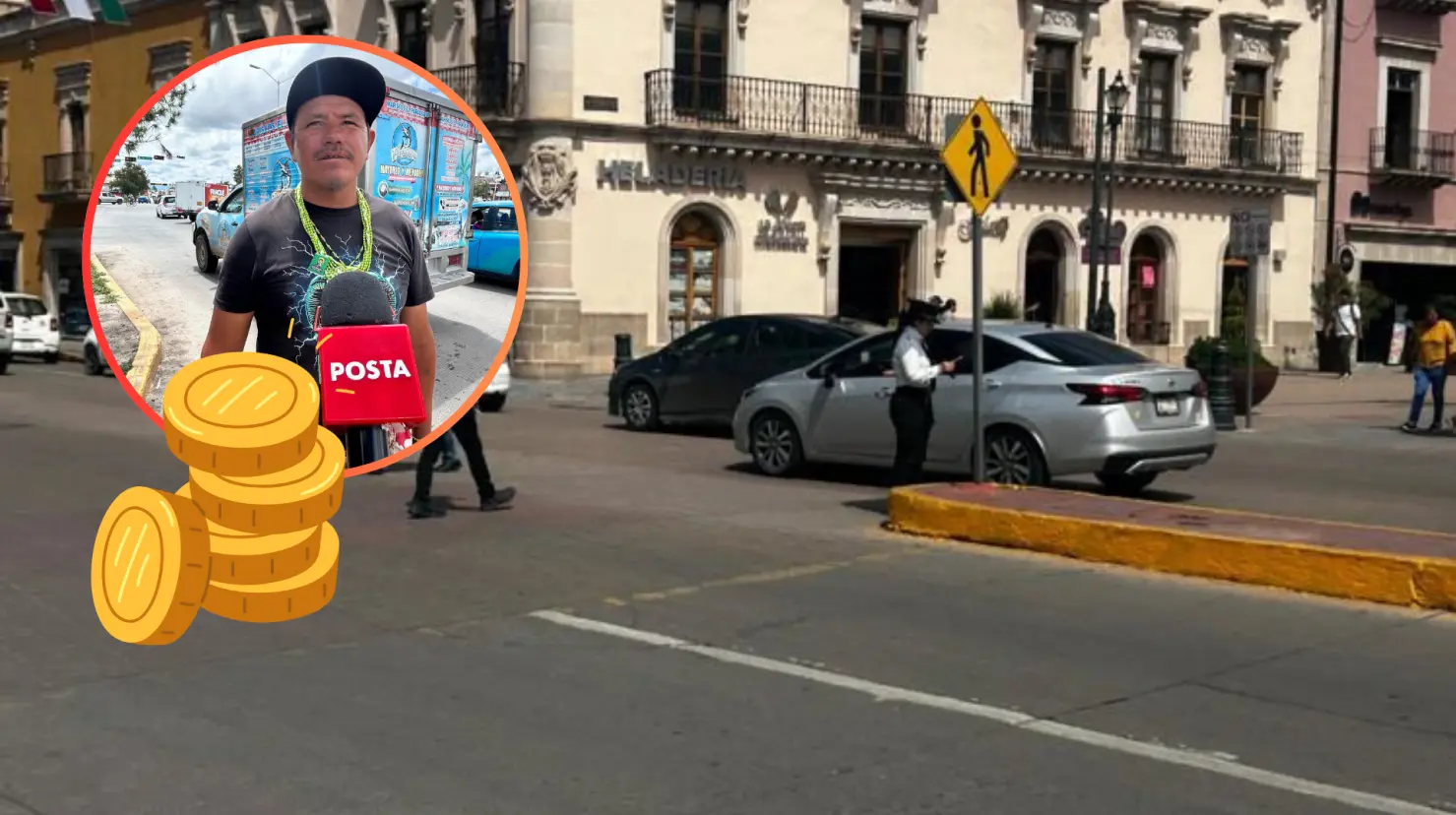 Omar Morales tiene buenos ingresos limpiando parabrisas. Foto: Alejandro Ávila.