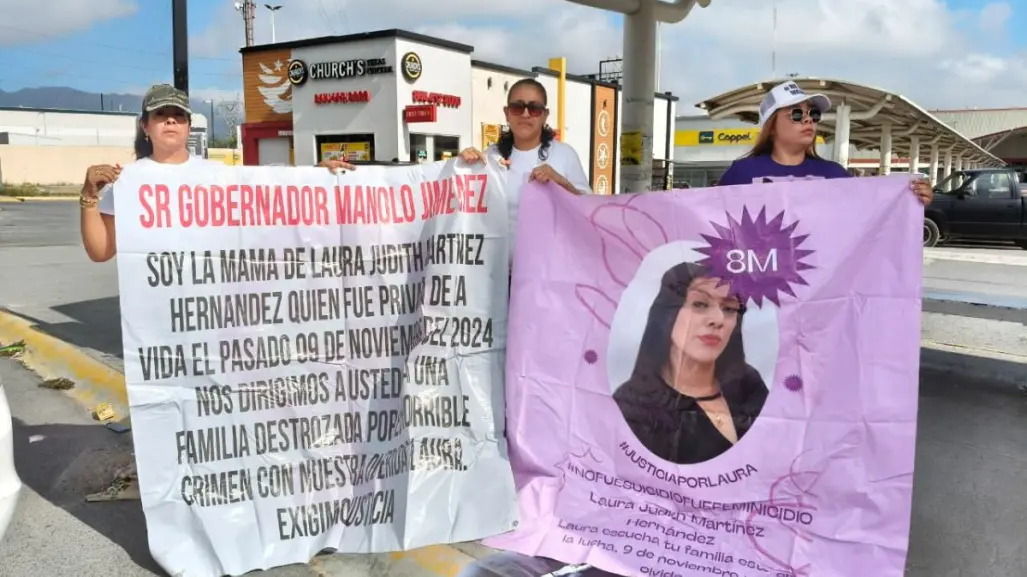 Marchan por el feminicidio de Laura Judith, familiares y activistas piden justicia en Saltillo 