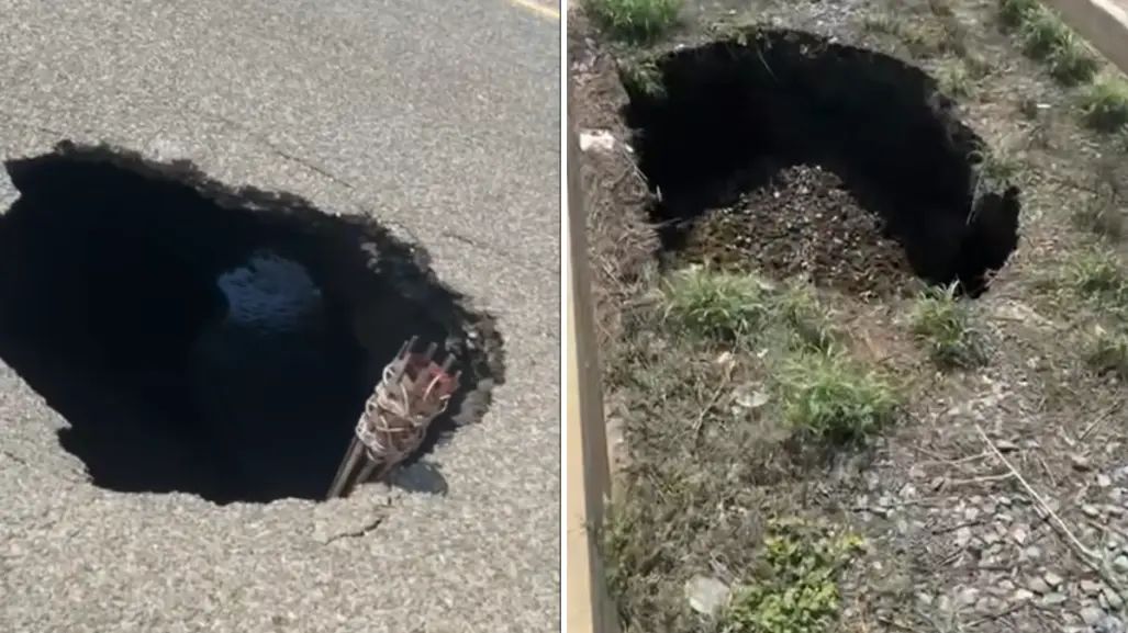¡Otro más! Carretera Transpeninsular en atención por socavones tras lluvias