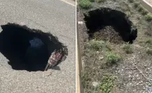 ¡Otro más! Carretera Transpeninsular en atención por socavones tras lluvias