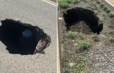 ¡Otro más! Carretera Transpeninsular en atención por socavones tras lluvias