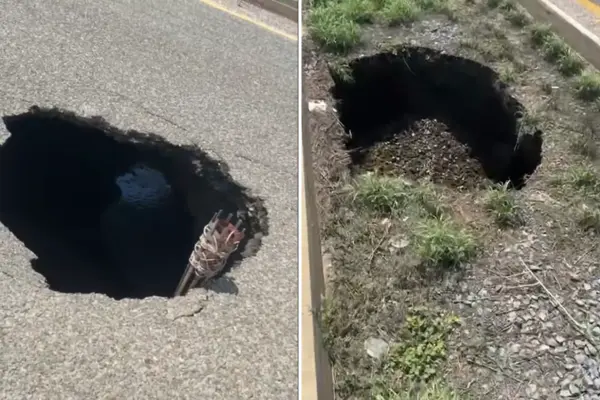 ¡Otro más! Carretera Transpeninsular en atención por socavones tras lluvias