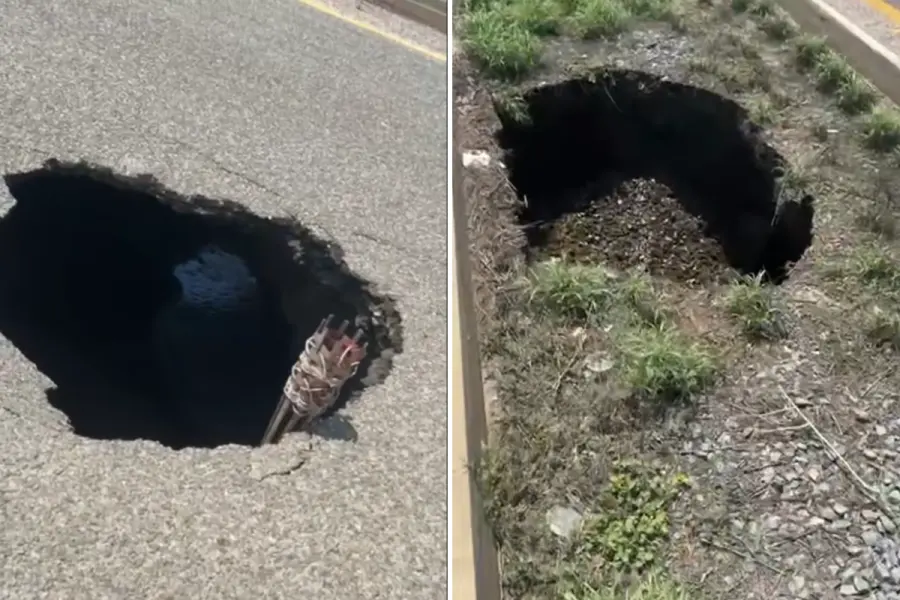 ¡Otro más! Carretera Transpeninsular en atención por socavones tras lluvias