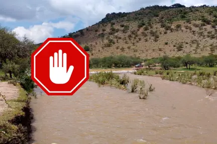 Los cruces más peligrosos del río Tunal en las crecidas causadas por la presa Guadalupe Victoria