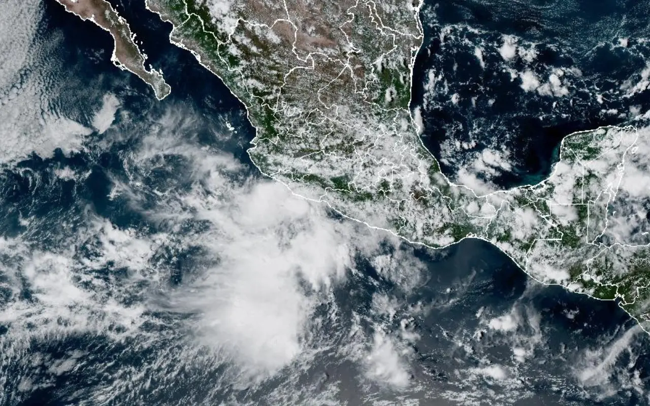Tormenta tropical Mario vista desde el satélite. Foto: National Hurricane Center