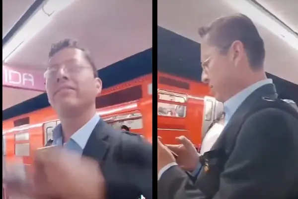 VIDEO | "Soy influyente": hombre ataca a policía en Metro CDMX por no darle pase gratis