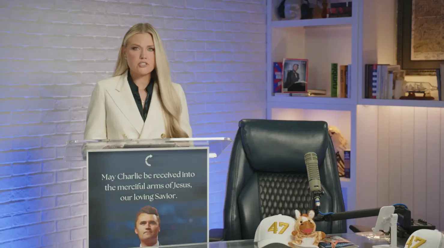 Esposa de Charlie Kirk pronuncia su primer discurso público tras asesinato del líder conservador. Foto: X (@charliekirk11)