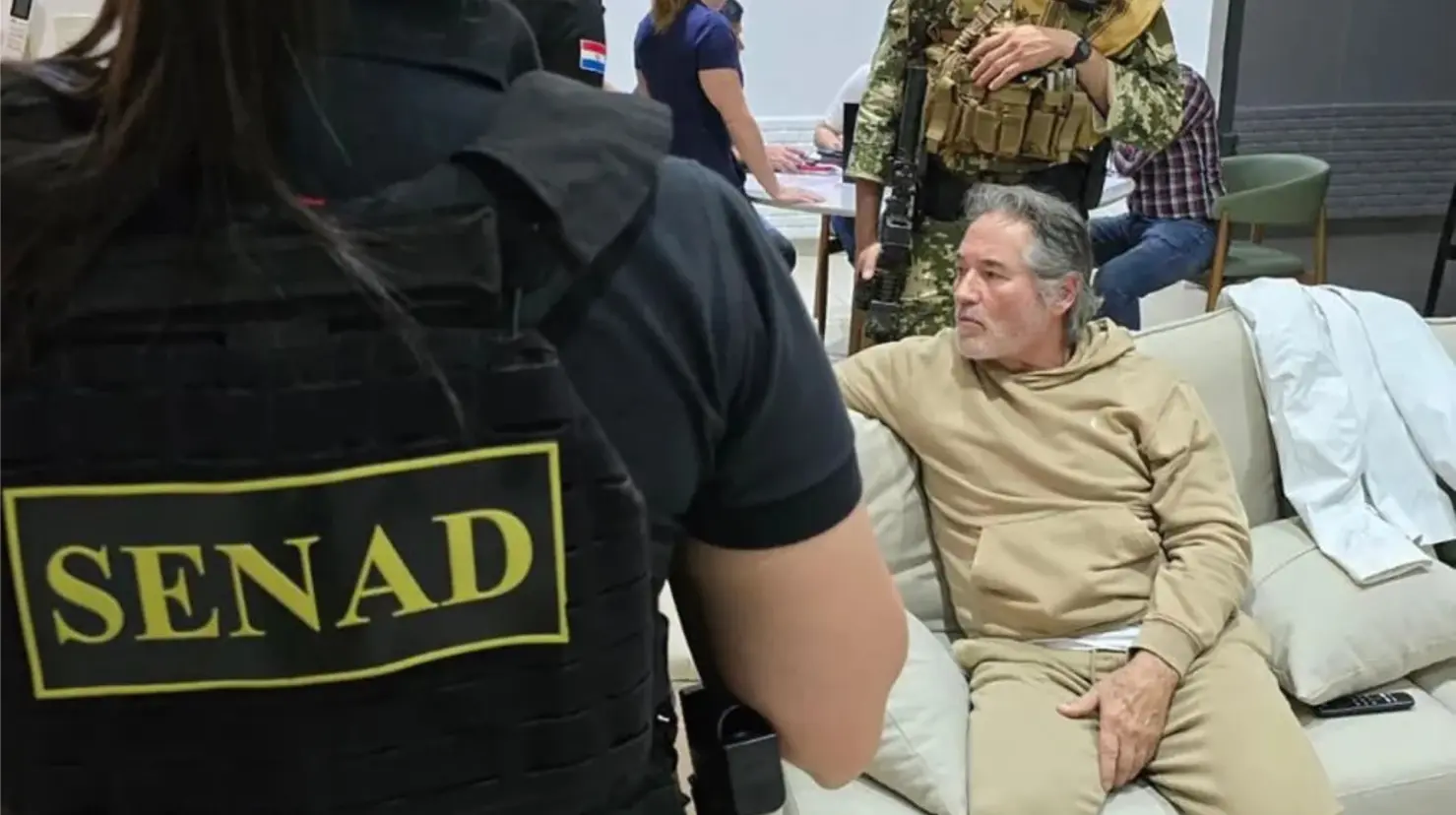 Hernán Bermúdez rechazó extradición simplificada y seguirá detenido en Paraguay. Foto: Secretaría Nacional Antidrogas de Paraguay