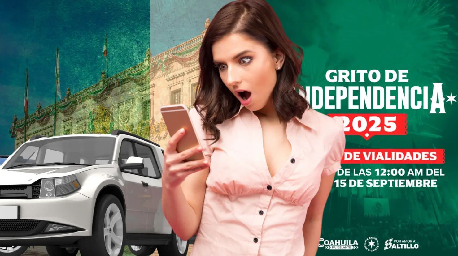 Grito de Independencia 2025: Gobierno de Coahuila anuncia cierres viales el 15 de septiembre. Foto: Canva | Facebook - Gobierno de Coahuila.