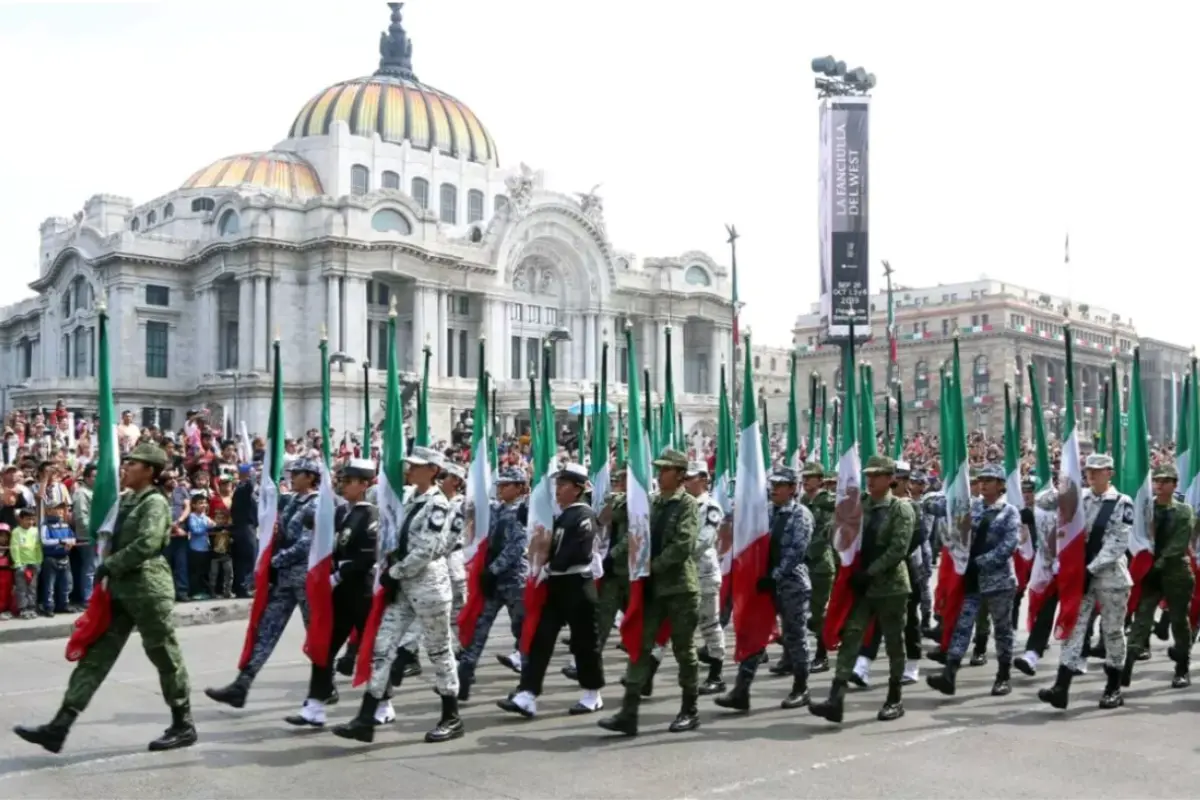 La ruta del desfile del 16 de septiembre en México es la misma que recorrió el Ejército Trigarante al triunfar en la lucha de Independencia. Foto: Gobierno de México