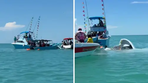 Lancha que viajaba desde Isla Mujeres se hunde tras misa en Contoy