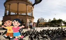 La costumbre de Durango que les gusta realizar a los niños cuando visitan la plaza de Armas