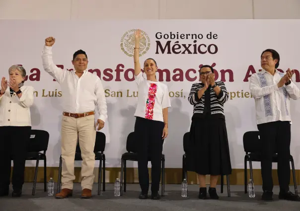 Claudia Sheinbaum promete respaldar a San Luis Potosí y garantizar derechos sociales