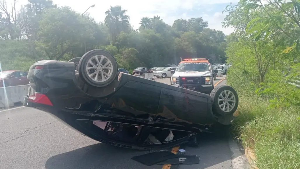Volcadura deja un lesionado en Guadalupe