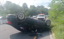 Volcadura deja un lesionado en Guadalupe