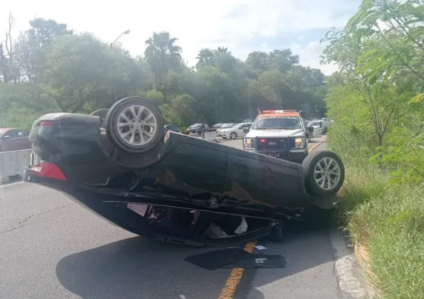 Volcadura deja un lesionado en Guadalupe