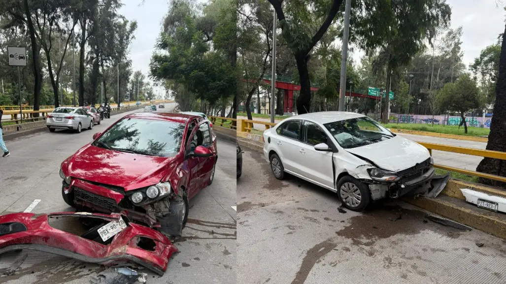 Choque en Circuito Interior provoca caos vial en Iztapalapa