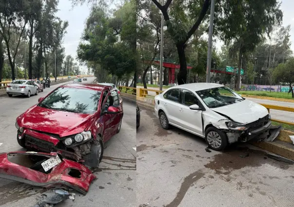 Choque en Circuito Interior provoca caos vial en Iztapalapa