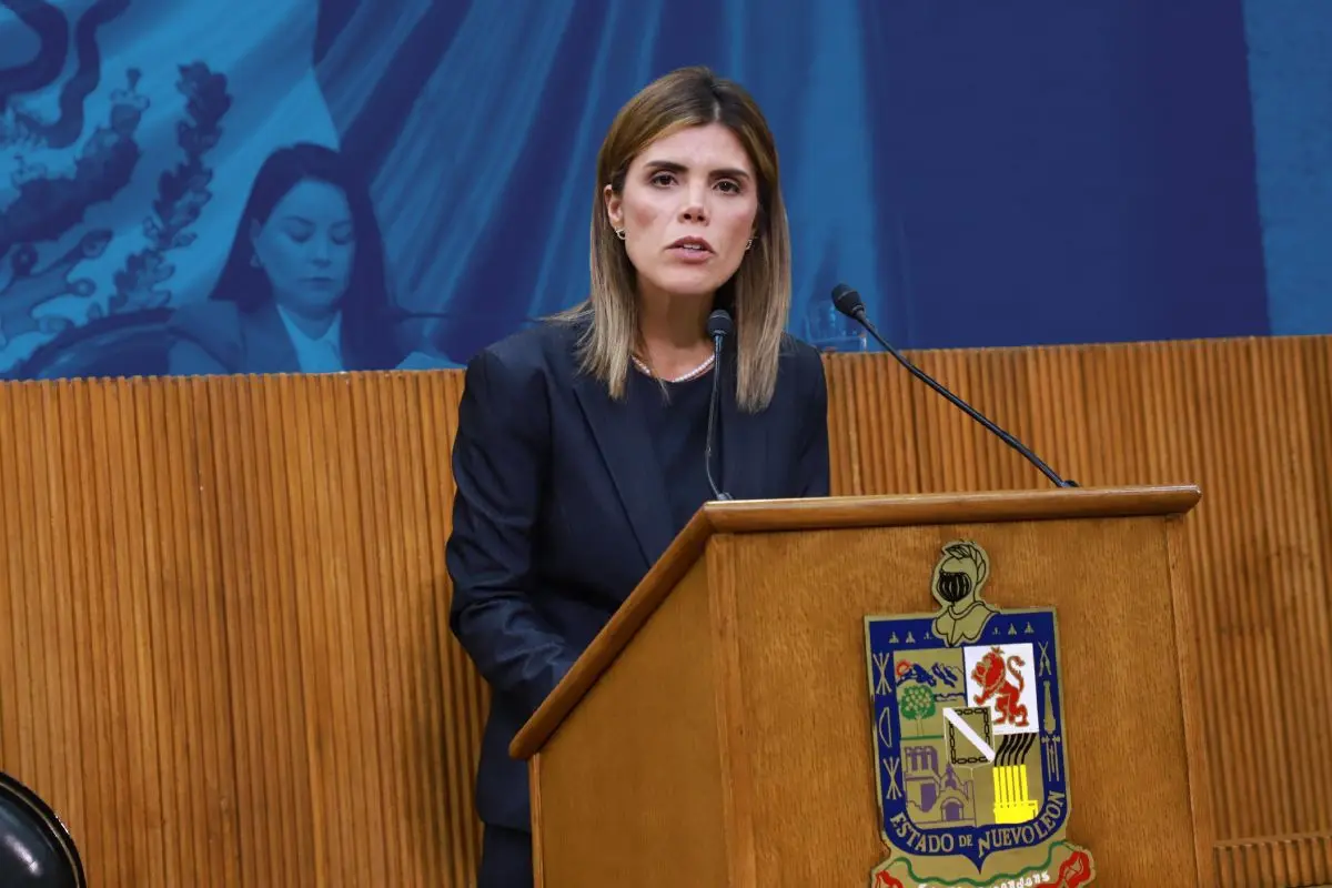 La diputada de Acción Nacional, Claudia Caballero Chávez, presentó una iniciativa de reforma al Código Penal del Estado de Nuevo León. Foto: Congreso de Nuevo León