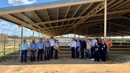 Recorren Estación Cuarentenaria en el Puente Fronterizo Colombia-Laredo para impulsar exportación ganadera
