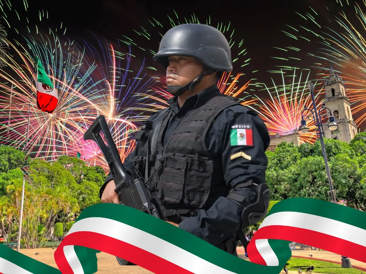 Para la ceremonia del Grito de Independencia de este 15 de septiembre y para el desfile del 16 la SSP tiene preparado un operativo de seguridad para mantener el orden durante los eventos patrios.- Fuente SSP y Canva
