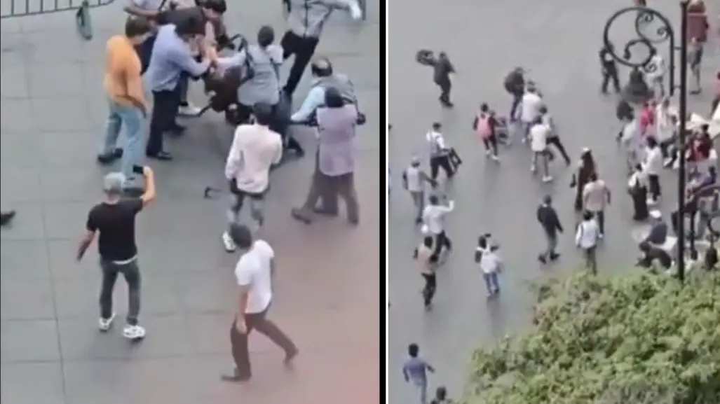 Ambulantes reclaman espacio en la verbena y desatan enfrentamiento en el Zócalo CDMX